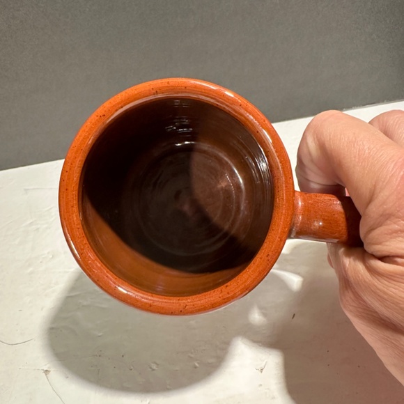 Vtg Earthen Vessel Redware Noahs Ark Textured/Painted Coffee Mug Signed/Dated - Picture 6 of 9